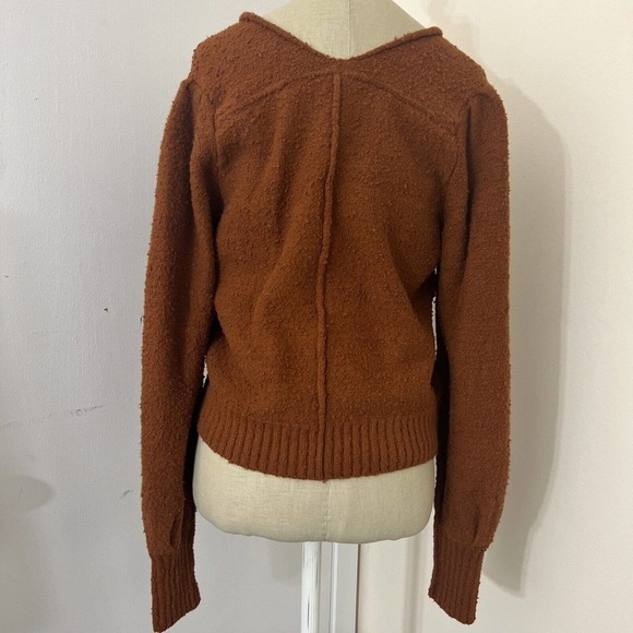 Free People Reverie Sweater Burnt Butter Balloon Sleeves Women’s Size XS NWT - Picture 5 of 6